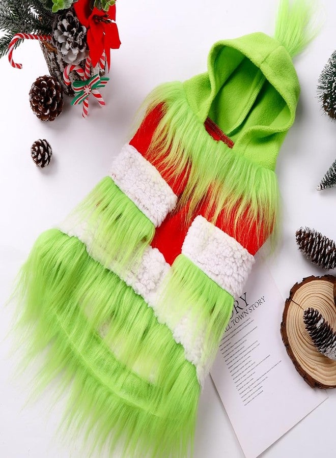Vellibring Dog Christmas Outfit，Christmas Pet Clothes Green Classic Dog Hoodie Shirt Cosplay Apparel Christmas Party Cosplay Costume Pet Supplies Accessories for Small Dogs and Cats - Image 4
